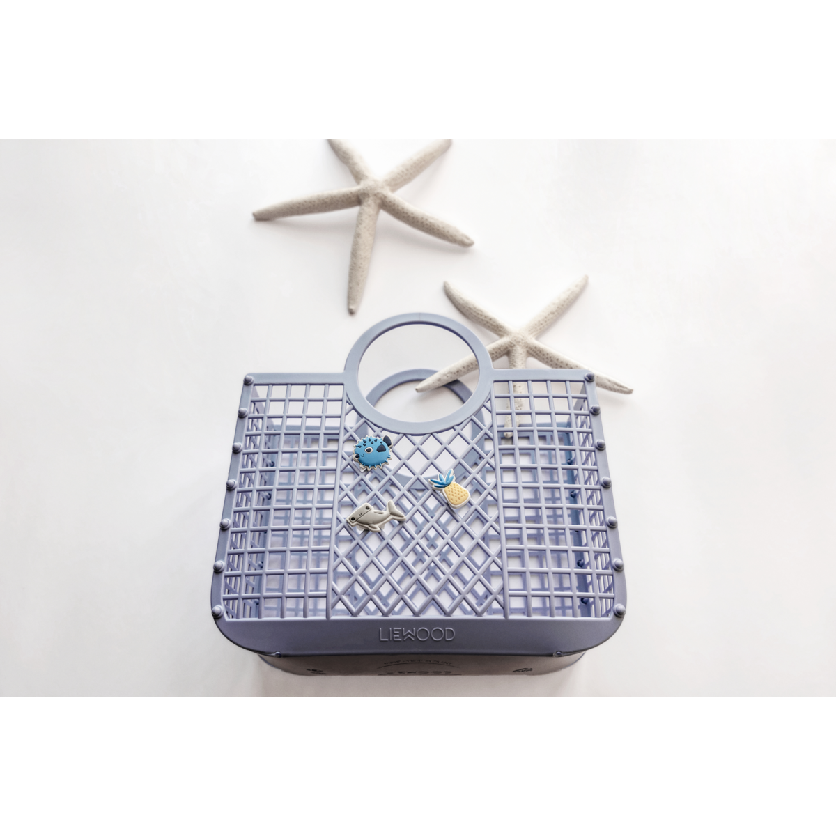 Liewood Panier Samantha avec breloques - Dusty lavender - SAC DE LA BASKETTE