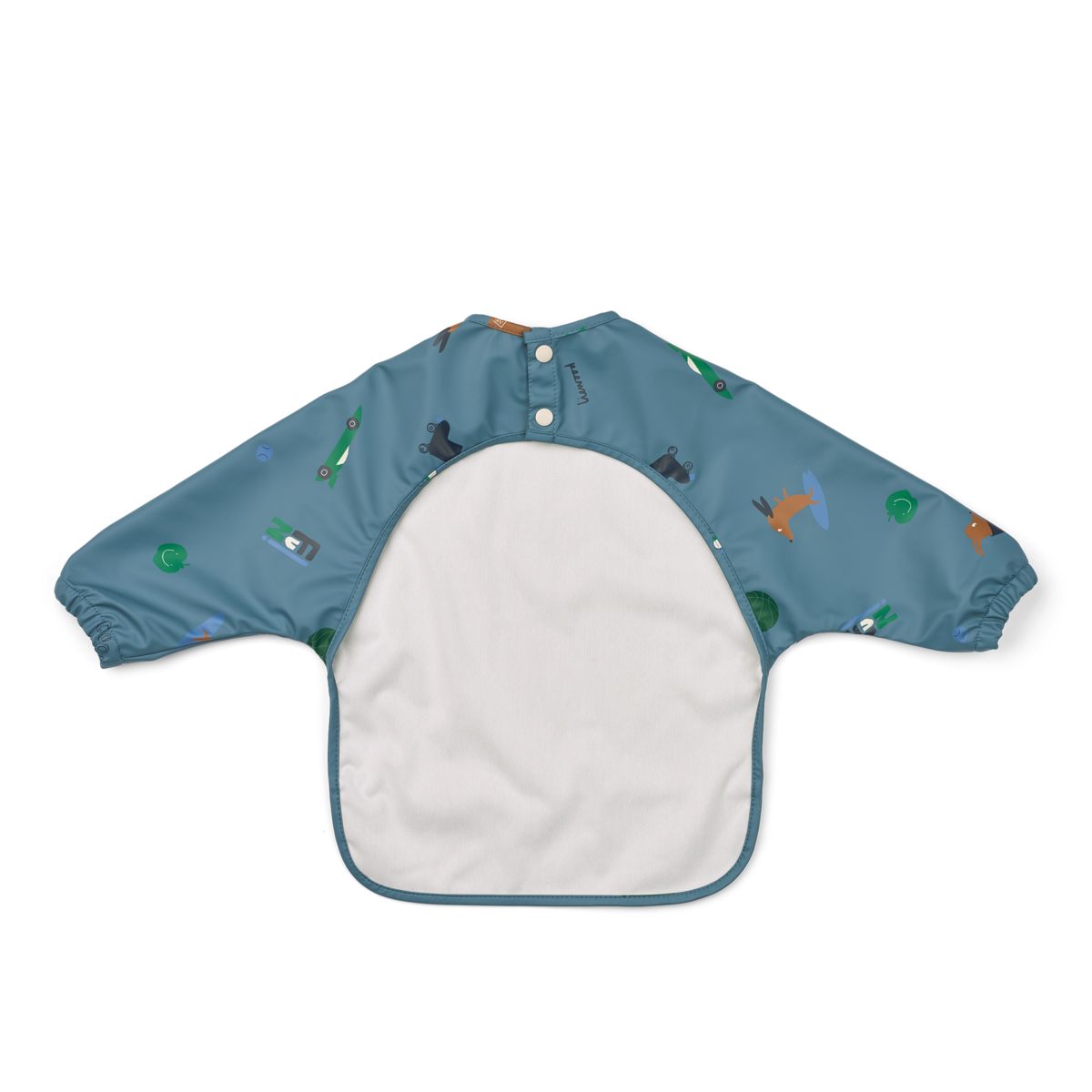 Liewood Bavoir avec Manches à Imprimé MERLE - Fun / Beach blue - Tablier
