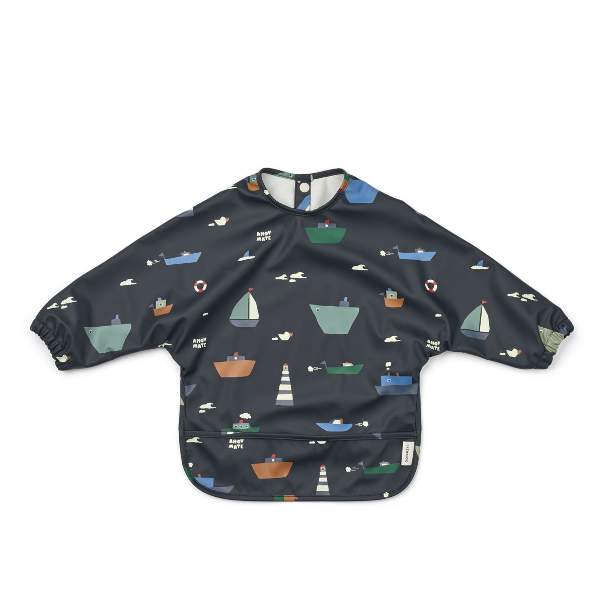 Liewood Bavoir avec Manches à Imprimé MERLE - Sailing / Classic navy - Tablier