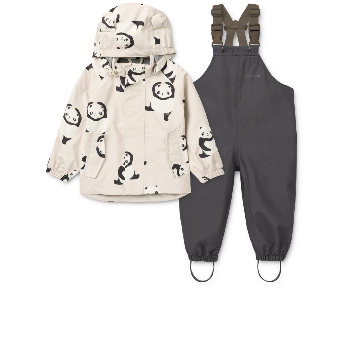 Liewood Ensemble Imperméable MANU - Panda / Sandy - Ensemble