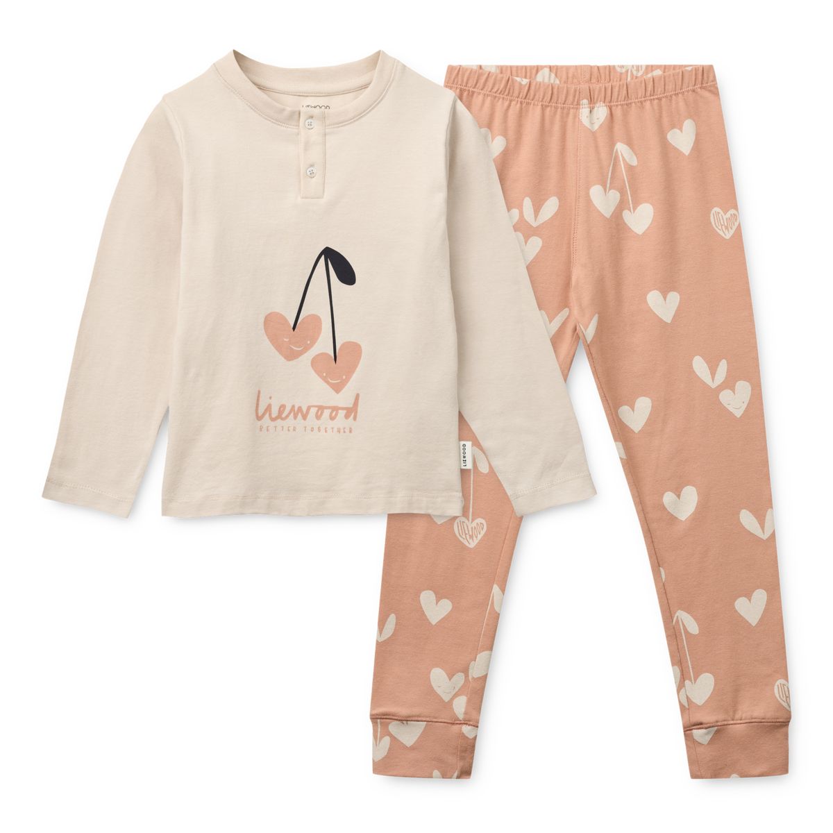Liewood Ensemble de Pyjama à Imprimé WILHELM - Heart / Sweetheart / Pale tuscany / mix - Ensemble pyjama