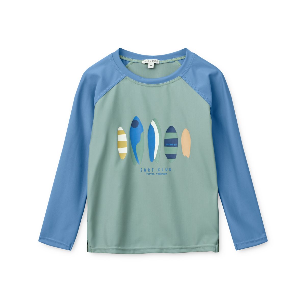 Liewood T-Shirt De Bain À Manches Longues Noah - Boards / Light peppermint - T-shirt de bain