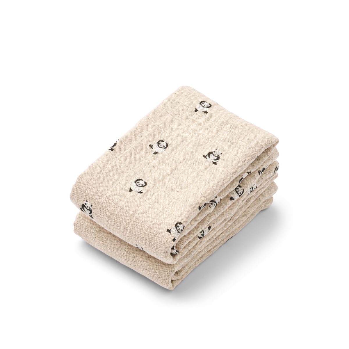 Liewood Langes en Mousseline LEWIS, Lot de 2 - Mini panda / Sandy mix - Langes en mousseline