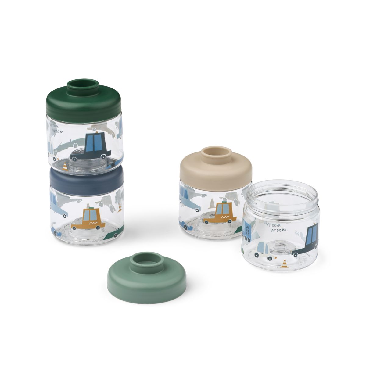 Liewood Boîtes Alimentaires pour Bébé DOMINIQUE - Cars / Sandy - Boïte à goûter