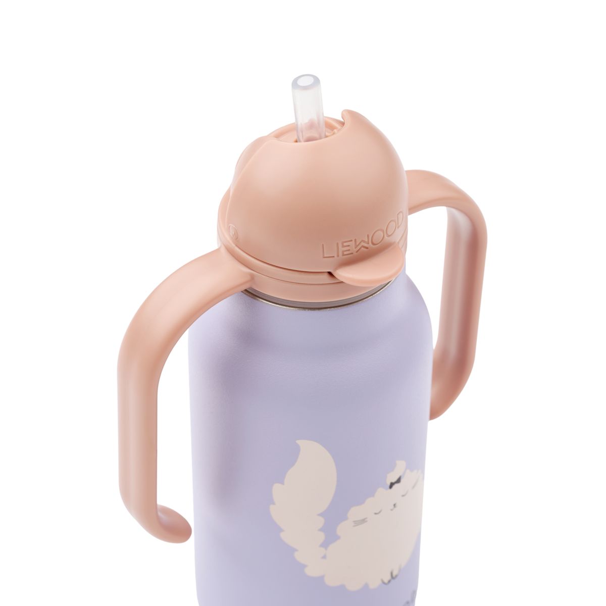 Liewood Bouteille d'eau en acier KIMMIE 250 ml - Cat / Warm lilac - Goude eau