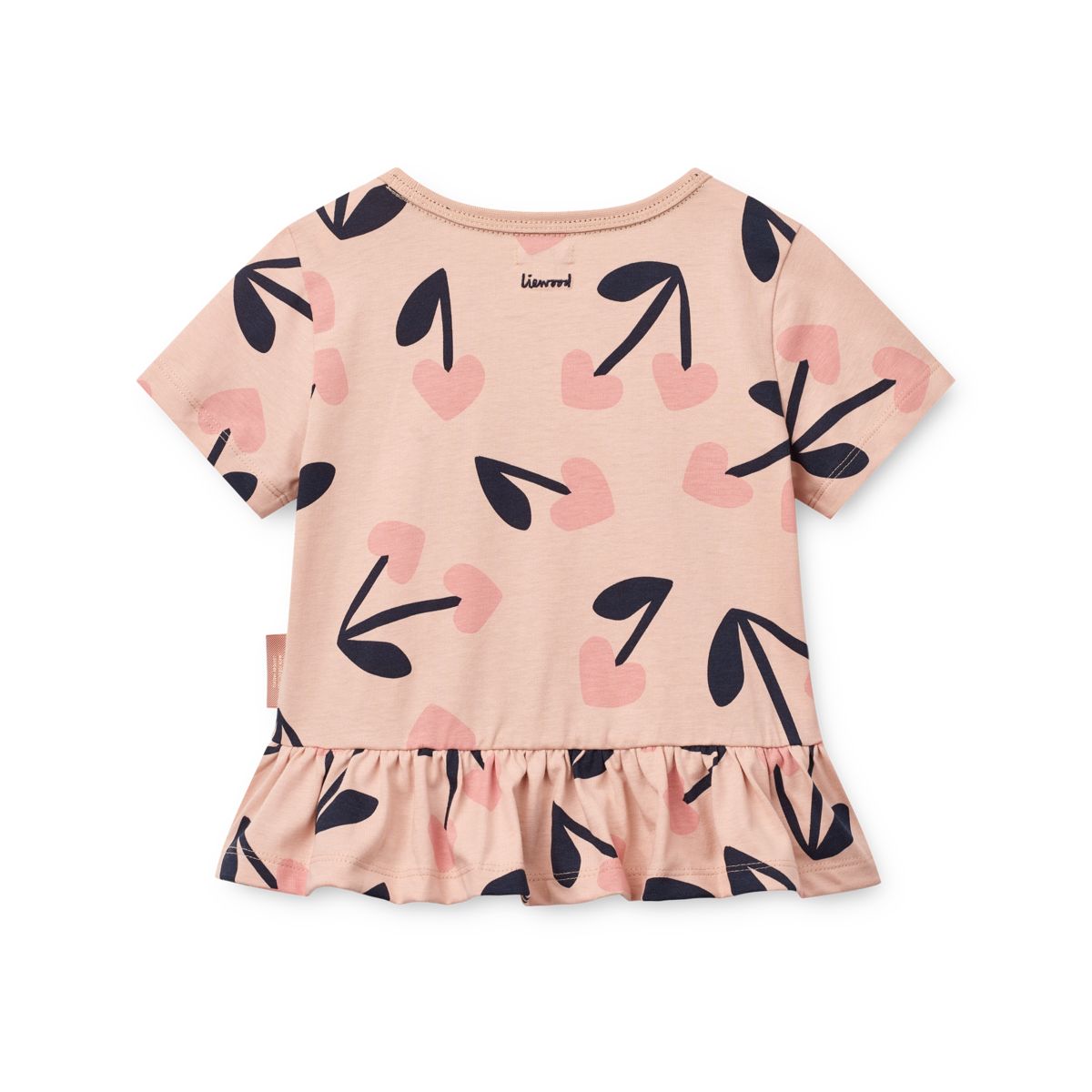 Liewood T-shirt à manches courtes avec basque KYA - Mega Cherry heart / Rosey - T-shirt