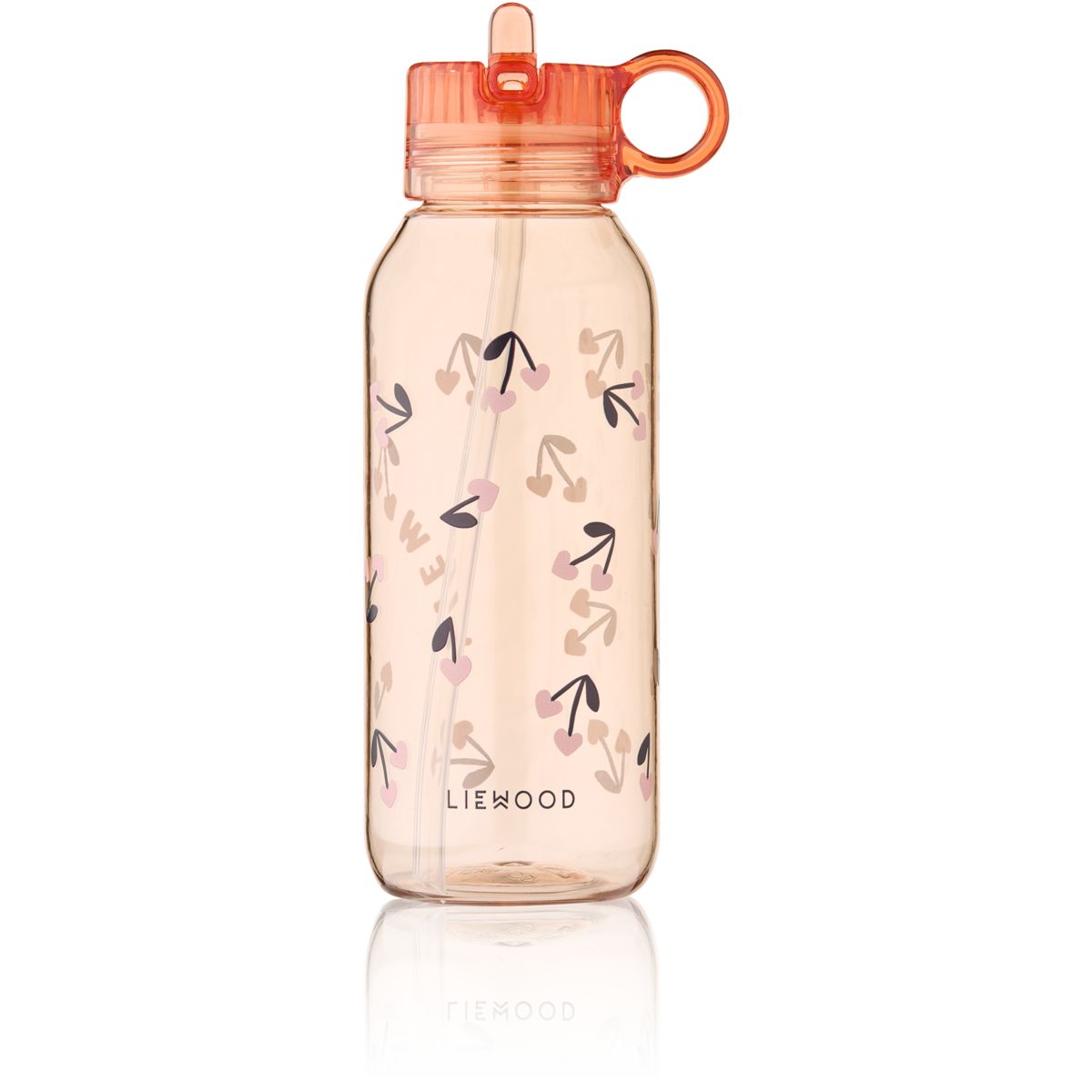 Liewood Bouteille d'Eau en Tritan YANG 500 ml - Cherry heart / Rosey - Goude eau