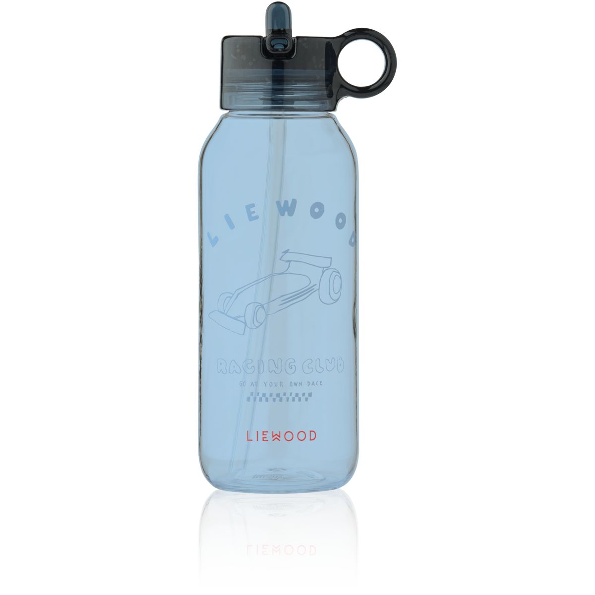 Liewood Bouteille d'Eau en Tritan YANG 500 ml - Race cars / Classic Navy - Goude eau
