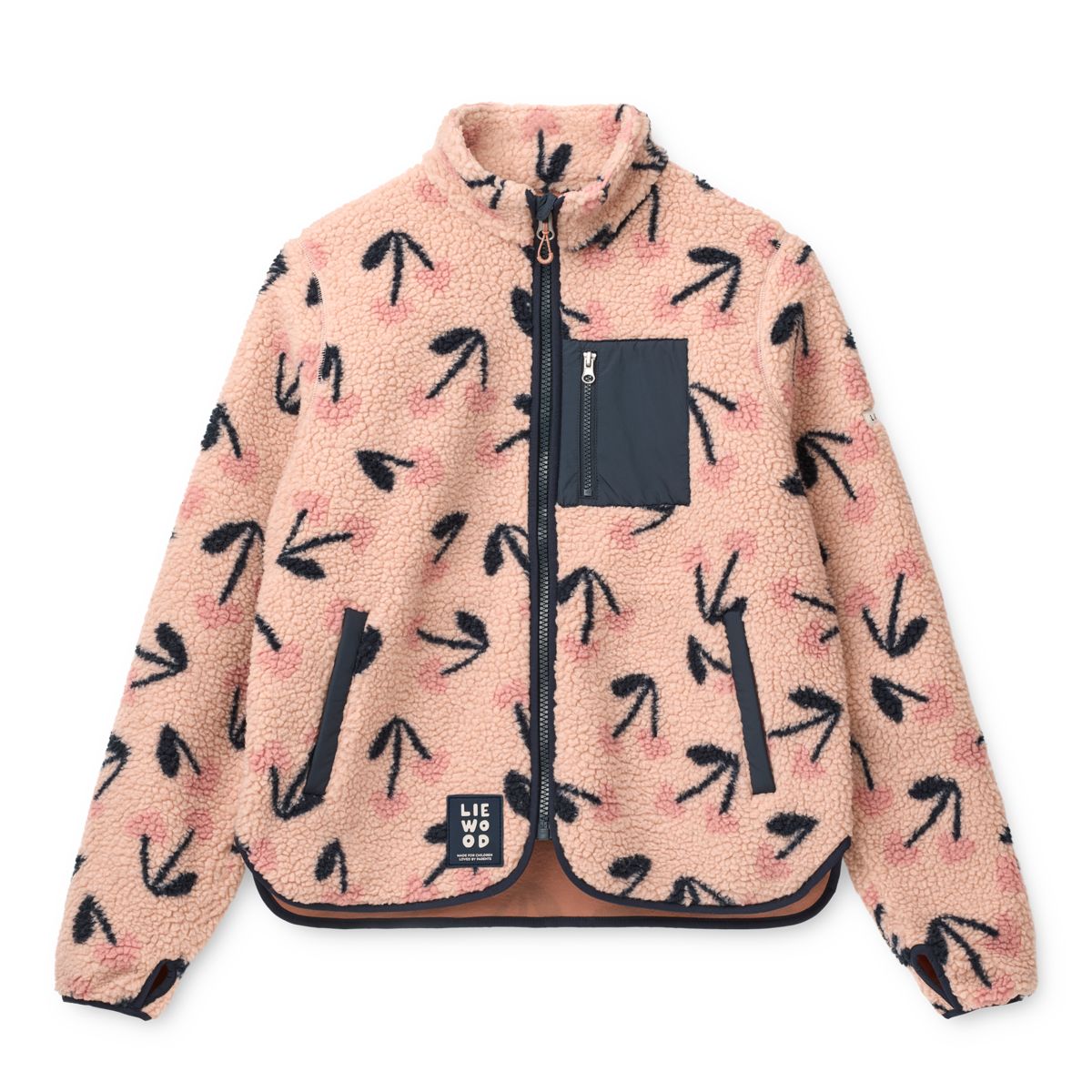 Liewood Veste Polaire pour Adulte NELSON - Mega Cherry heart / Rosey - Veste