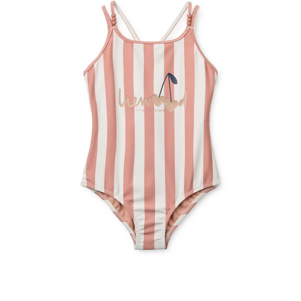 Liewood Maillot de Bain à Rayures SUNA - Coral blush / creme de la creme stripe - Maillot de bain
