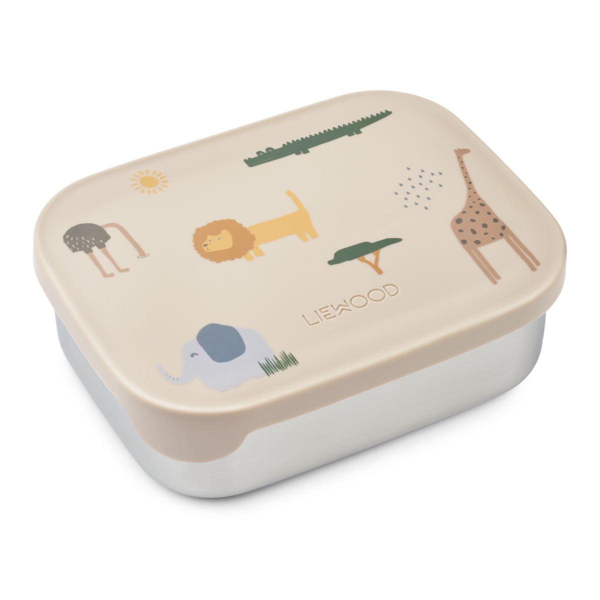 Liewood Boîte à Déjeuner ARTHUR - Safari sandy mix - Boîte à goûter