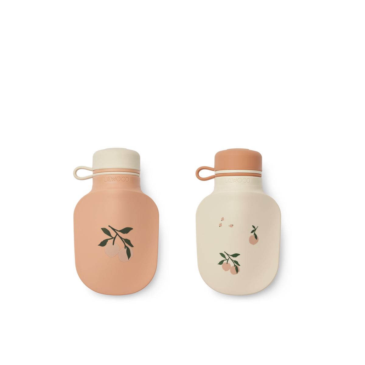 Liewood Lot de 2 bouteilles de smoothie Lizzie - Peach / Sea shell - Bouteilles á smoothie