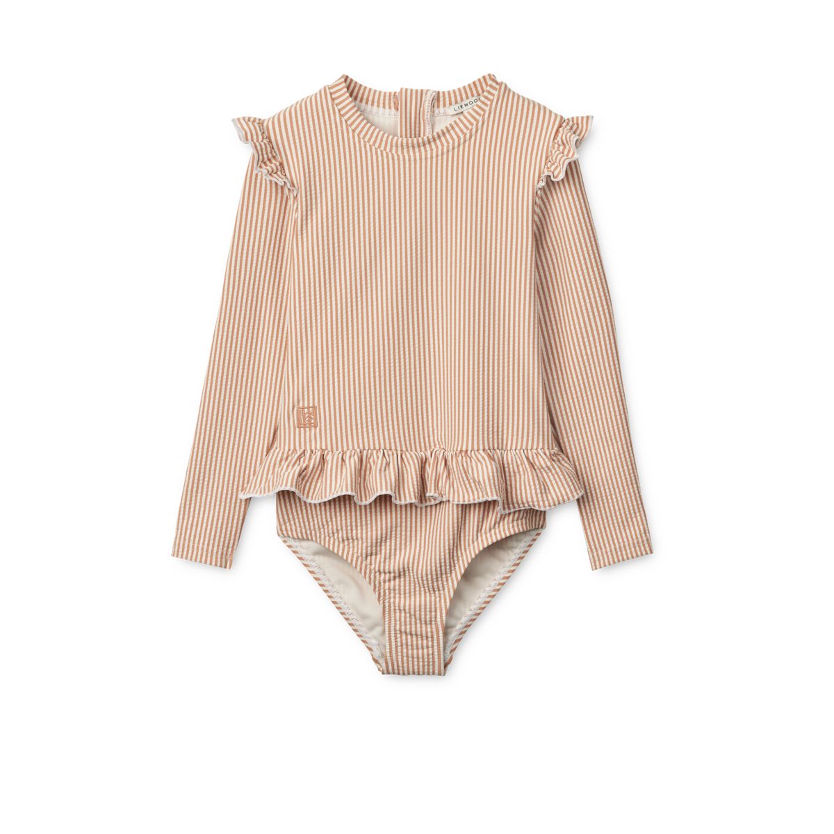Liewood Combinaison De Bain En Crépon De Coton Sille - Y/D stripe Pale tuscany / Creme de la creme - Maillot de bain