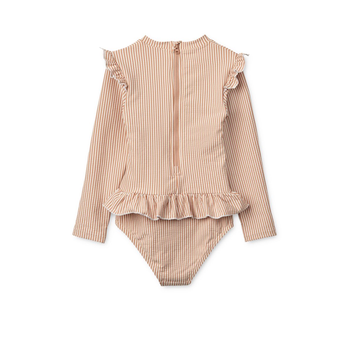 Liewood Combinaison De Bain En Crépon De Coton Sille - Y/D stripe Pale tuscany / Creme de la creme - Maillot de bain