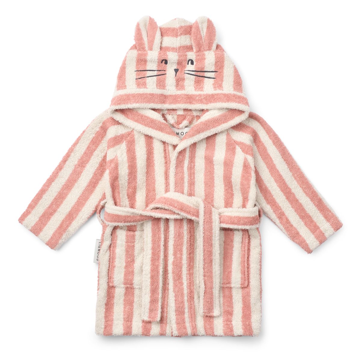 Liewood Peignoir LILY - Coral blush / creme de la creme stripe - Serviettes / Gants de toilettes