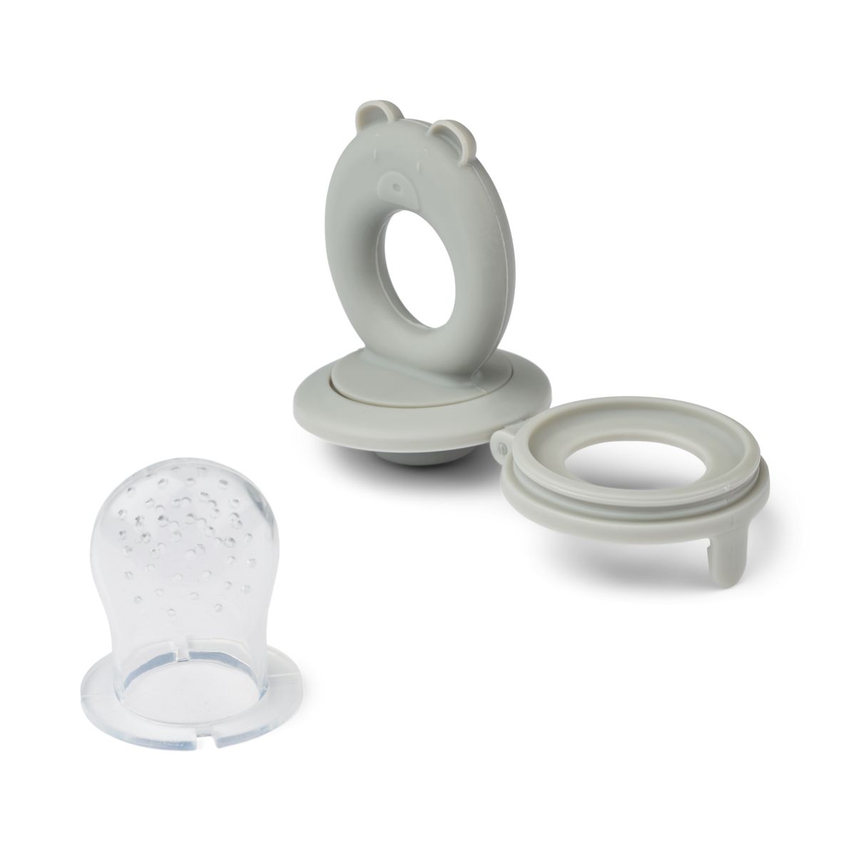 Liewood Lot de 2 tétines alimentaires Miranda - Whale blue / Dove blue - Tétine grignoteuse