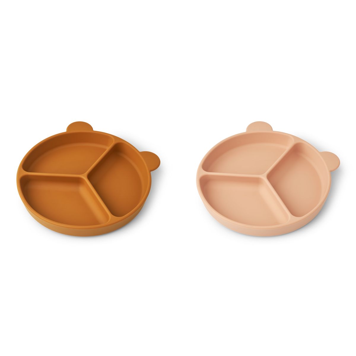 Liewood Lot de 2 assiettes à compartiment Stacy - Mustard / tuscany rose mix - Assiettes