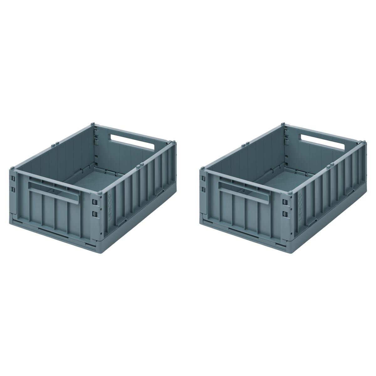 Liewood Boîtes de Rangement WESTON - MOYEN, Lot de 2 - Whale blue - Boîtes de rangement