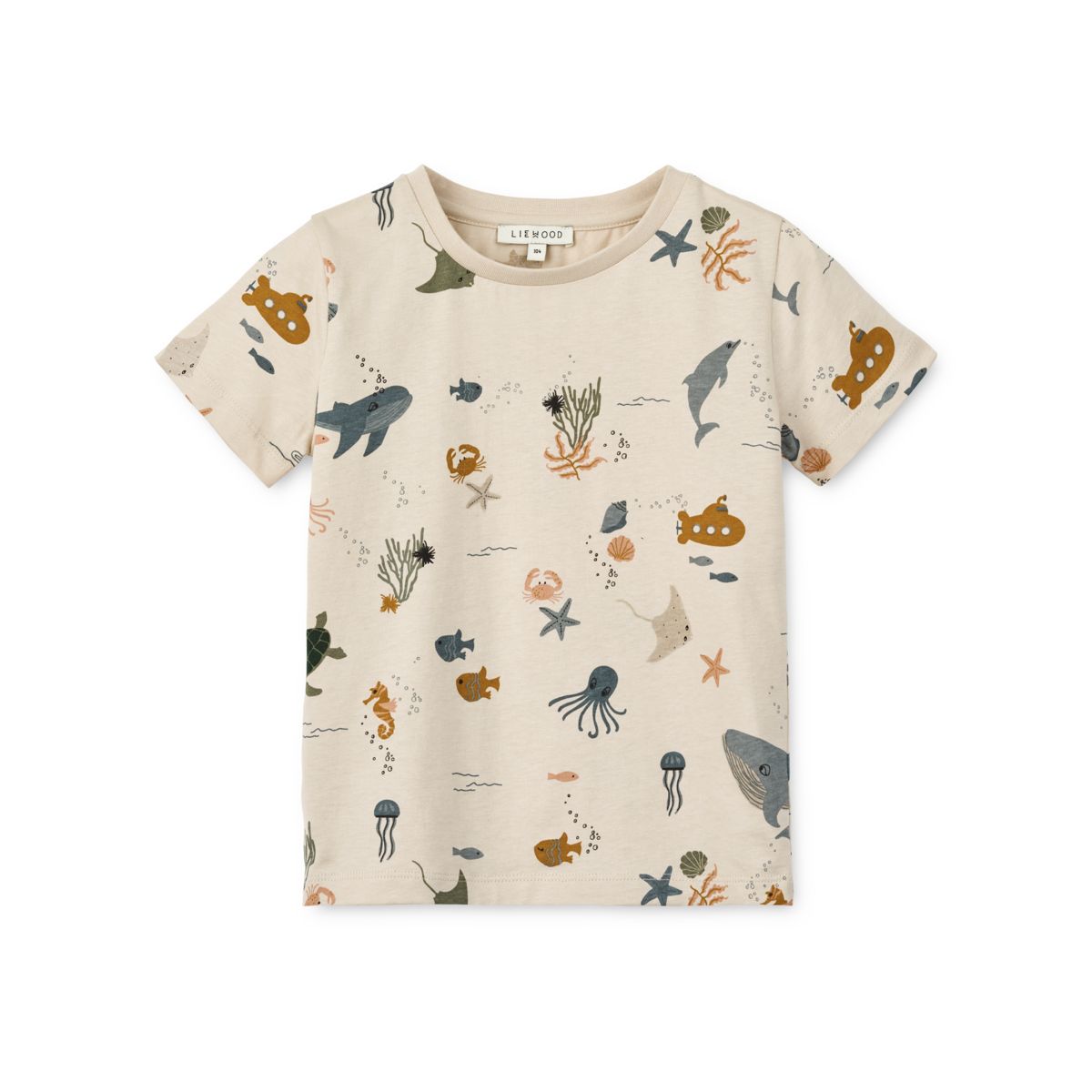 Liewood T-shirt à Manches Courtes à Imprimé APIA - Sea creature / Sandy - T-shirt